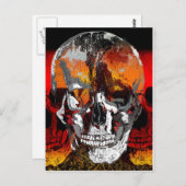 スカルに三を乗せる ポストカード (正面/裏面)