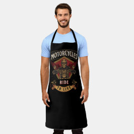 スカルに乗るバイク、ライブに乗る エプロン