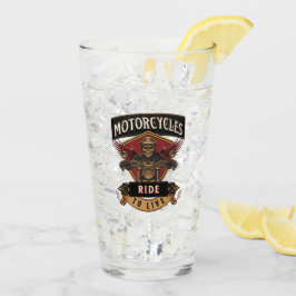 スカルに乗るバイク、ライブに乗る タンブラーグラス