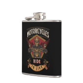 スカルに乗るバイク、ライブに乗る フラスク (左)