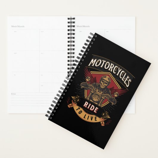 スカルに乗るバイク、ライブに乗る プランナー手帳 (ディスプレー)