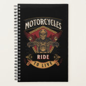 スカルに乗るバイク、ライブに乗る プランナー手帳 (正面)