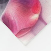 スカルに囲まれた鮮やかバラ フリースブランケット (角)