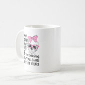 スカルに膣を持つストップとおれは玉が無い コーヒーマグカップ (正面左)