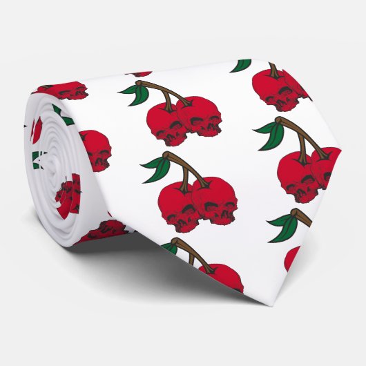 スカルのさくらんぼ ネクタイ (ロール)