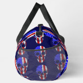 スカルのアメリカ国旗の骨格愛国的な ダッフルバッグ (右)