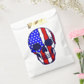 スカルのアメリカ国旗の骨格愛国的な フェイバーバッグ (封をした状態)
