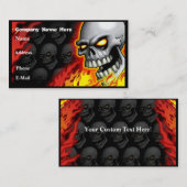 スカルのカスタマイズ可能なヘッド名刺 名刺 (正面/裏面)