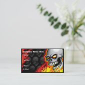 スカルのカスタマイズ可能なヘッド名刺 名刺 (スタンド正面)