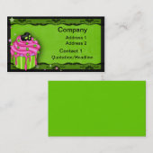 スカルのカップケーキの名刺 名刺 (正面/裏面)