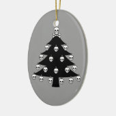 スカルのクリスマスツリー セラミックオーナメント (左)