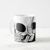 スカルのコーヒー・マグ コーヒーマグカップ (正面左)