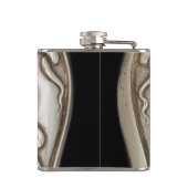 スカルのスキットルのヴィンテージの銀のRepousseのジュエリー フラスク (裏面)