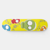 スカルのスケートの子供 スケートボード (横)