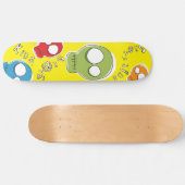 スカルのスケートの子供 スケートボード (横)