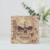 スカルのスネークスキンハロウィン招待 招待状 (スタンド正面)