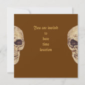 スカルのスネークスキンハロウィン招待 招待状 (裏面)