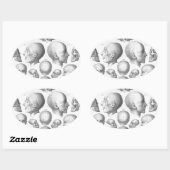 スカルのタイプ 楕円形シール (シート)