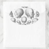 スカルのタイプ 楕円形シール (バッグ)