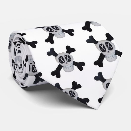 スカルのタイ ネクタイ (ロール)