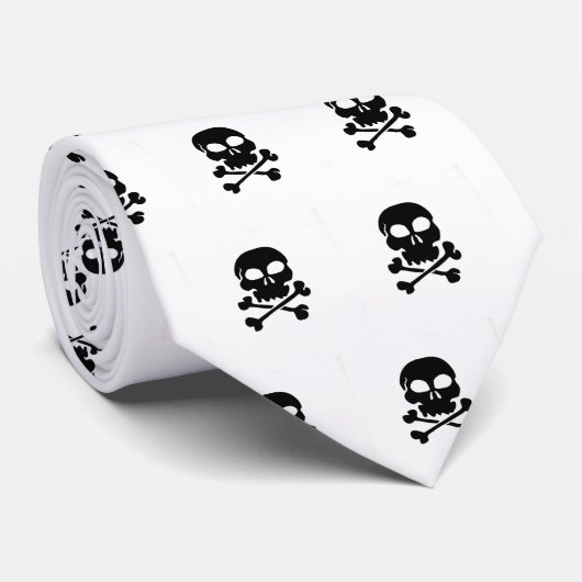 スカルのタイ ネクタイ (ロール)
