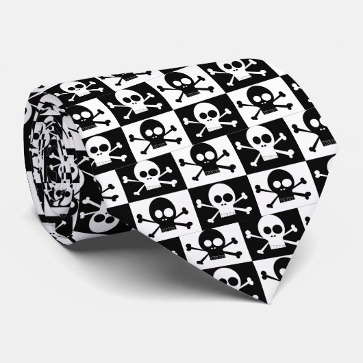 スカルのタイ ネクタイ (ロール)