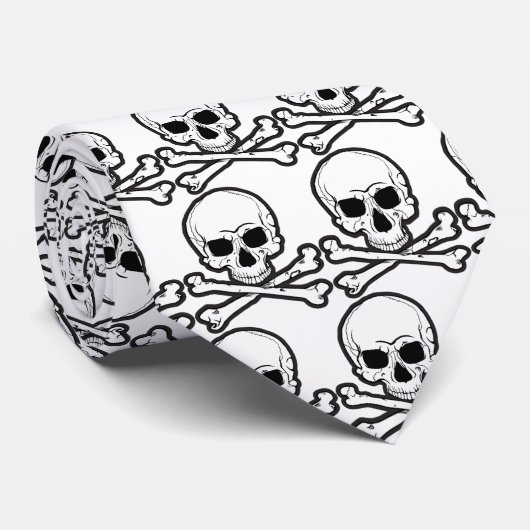 スカルのタイ ネクタイ (ロール)