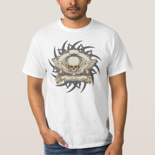 スカルのデザイン2 Tシャツ (正面)