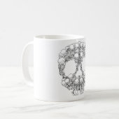 スカルのデザイン-スカルのピラミッド コーヒーマグカップ (正面左)