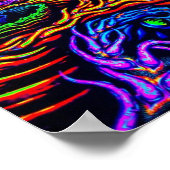 スカルのトリップ（幻覚体験）のような最人気がある最高の大の黒光 ポスター (角)