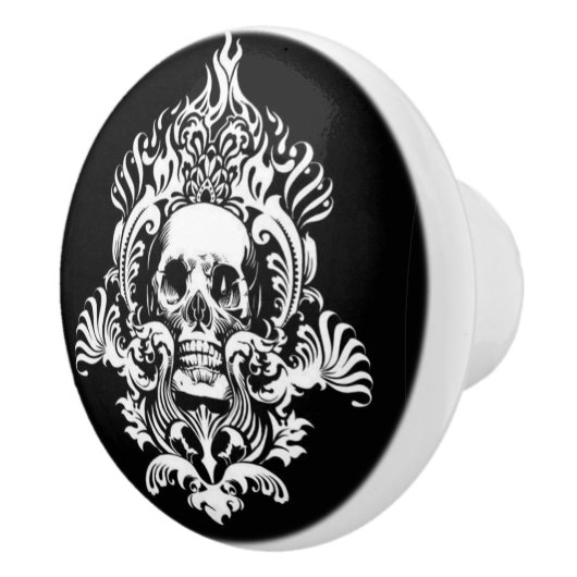 スカルのノブ セラミックノブ (右)