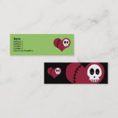 スカルのハートのプロフィールカード スキニー名刺 (正面/裏面)