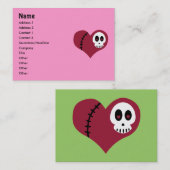 スカルのハートの名刺 名刺 (正面/裏面)