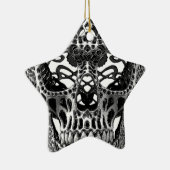 スカルのハート セラミックオーナメント (右)