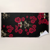 スカルのビーチタオル ビーチタオル (正面)