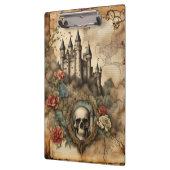 スカルのフレーム童話ジャンクジャーナルページ クリップボード (左)