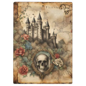 スカルのフレーム童話ジャンクジャーナルページ クリップボード (裏面)