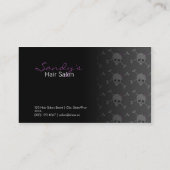 スカルのヘアーサロンの名刺 名刺 (裏面)