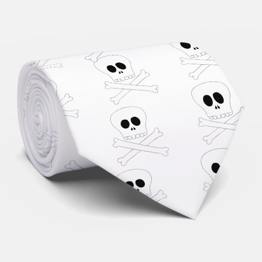 スカルのベビーのTシャツ ネクタイ (ロール)