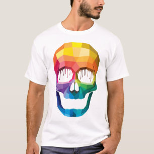 スカルのペンキの滴り Tシャツ