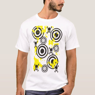スカルのペンキの（ばちゃばちゃ）跳ねる Tシャツ