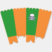 スカルのボーン緑とオレンジのポップコーンの箱 フェイバーボックス (見開き)