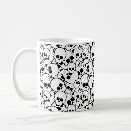 スカルのマグ コーヒーマグカップ (左)