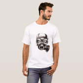 スカルのマスクの白のTシャツ Tシャツ (正面フル)