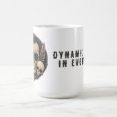 スカルのモチーフ（モノクロ） コーヒーマグカップ (中央)