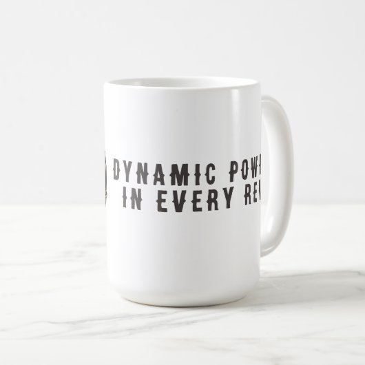 スカルのモチーフ（モノクロ） コーヒーマグカップ (正面右)