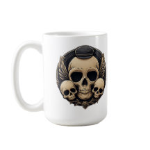 スカルのモチーフ（モノクロ）