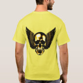 スカルのモチーフ（モノクロ） Tシャツ (裏面)