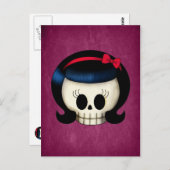 スカルのロカビリーガール ポストカード (正面/裏面)