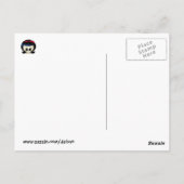 スカルのロカビリーガール ポストカード (裏面)